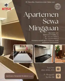 Apartemen Mares 3, 4 & 5, Sewa Mingguan