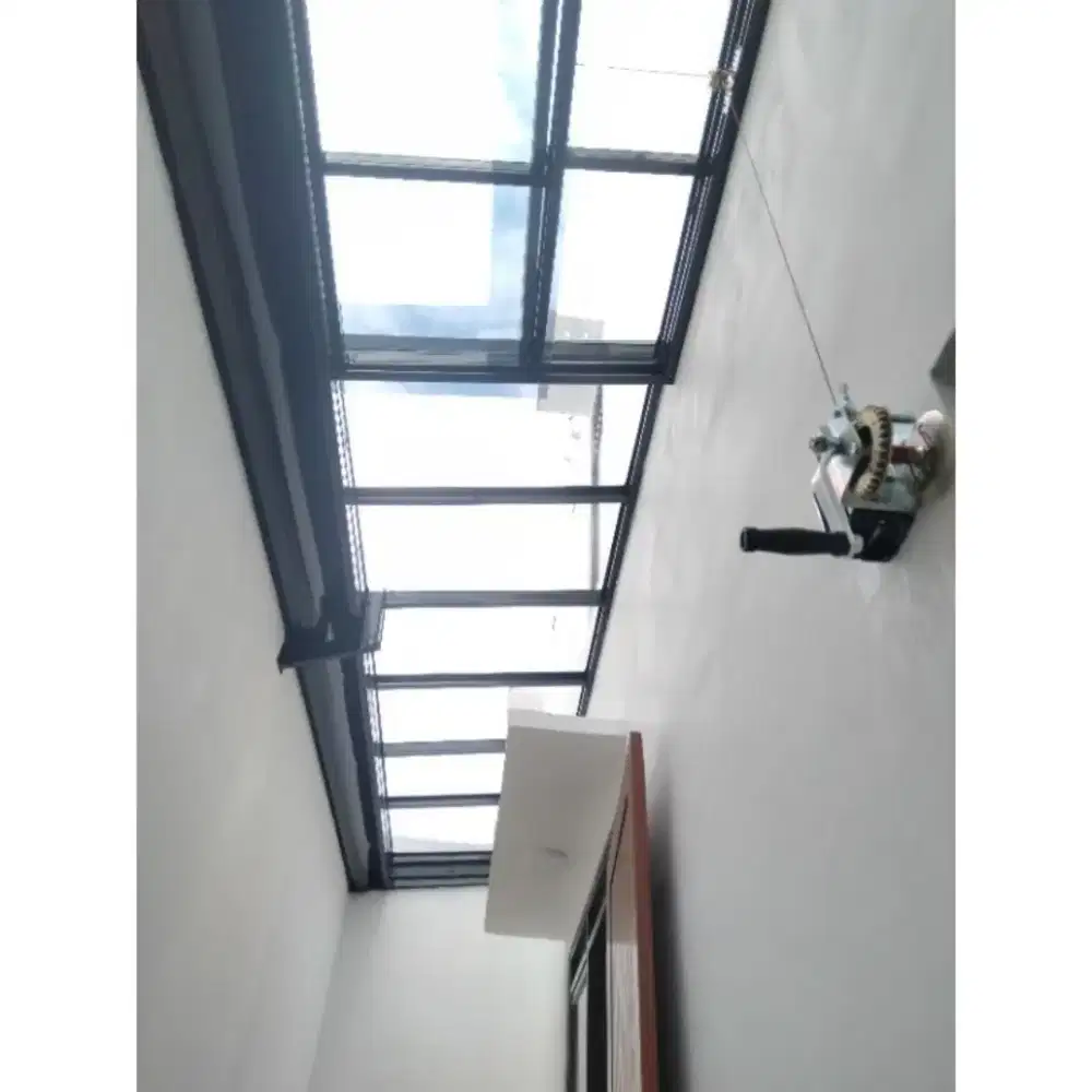 Kanopi SolarFlat Clear Sleding Manual Bahan Hollow Galvanis