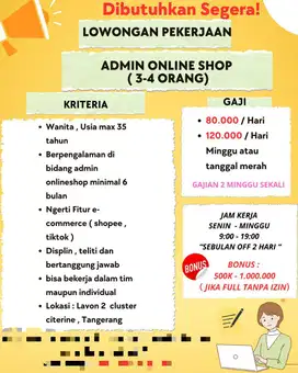 ADMIN ONLINE SHOP