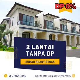 Rumah 2 lantai siap huni. Tanpa DP. Free BPHTB dan ajb
