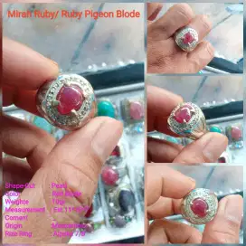 CINCIN BATU PERMATA RUBY PIGEON BLODE/ MUSTIKA MIRAH DARAH 250rb Nego
