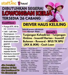 SALES DRIVER MINUMAN HAUS KELILING