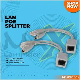 PoE Splitter - Injector 1 Set 10/100 Mbps Ethernet LAN PoE Connector