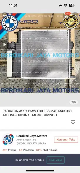 RADIATOR ASSY BMW M43