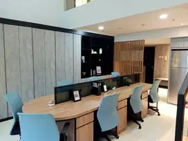 Sewa Kantor Siap Huni 99 m2 di SOHO Pancoran Fully Furnish, Hrg Nego