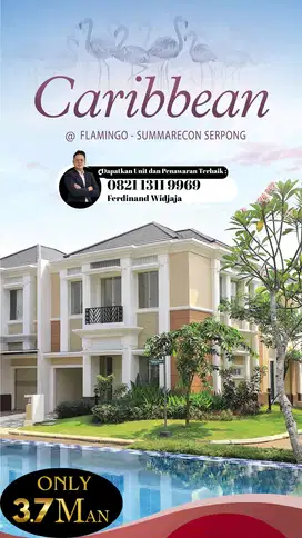 Rumah Ready Stock 1 Unit The Spring Carribean Flamingo Gading Serpong