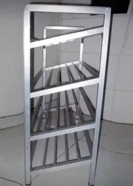 Rak Sepatu Aluminium Susun 4
