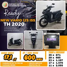 BERGARANSI HONDA NEW VARIO 125 CBS ISS TH 2020 MULUS BISA CASH KREDIT