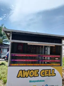 Dijual gerobak pulsa kontainer