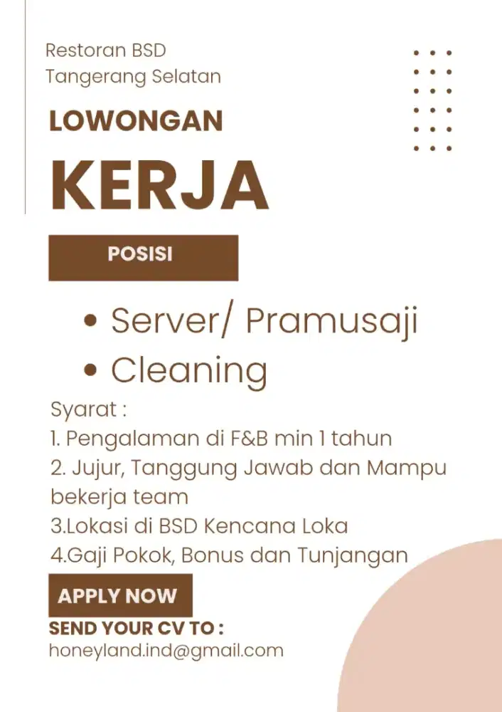 1. Server / Pramusaji 2. Cleaning