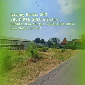 Kavling Siap Bangun SHM Sumber Banjarasari Solo, Dekat KPU