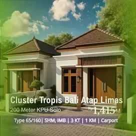 Dijual Rumah Cluster Tropis Bali di Solo, Dekat KPU