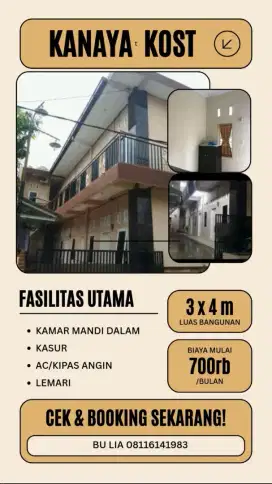 Kanaya Kost 1 dan Kanaya Kost 2, Aman & Bersih