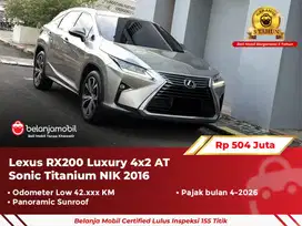 [ GARANSI 5TH ] Lexus RX200 RX 200 Luxury AT Sonic Titanium 2016/2017