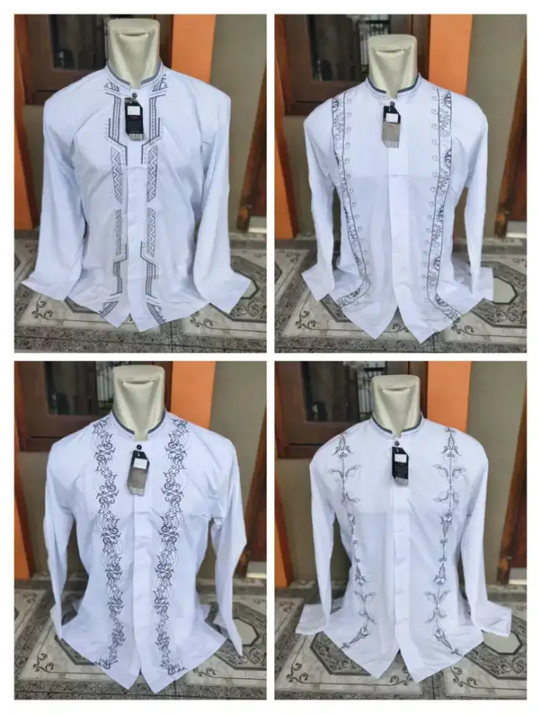 Baju Koko micro katun motif bordir