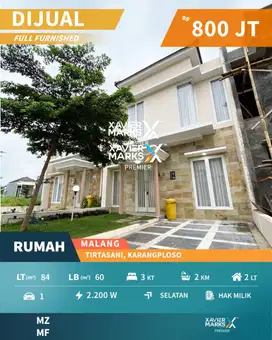 Rumah Baru 2 Lantai Minimalis Modern Full Perabot Dekat Kampus ITN 2