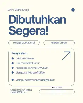 Lowongan kerja asisten umum