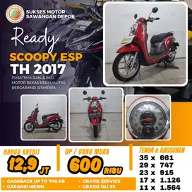 BERGARANSI HONDA SCOOPY FI ESP TH 2017 UNIT MULUS CASH KREDIT