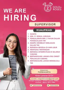 Supervisor Toko Emas Gold N' Roses Purwakarta