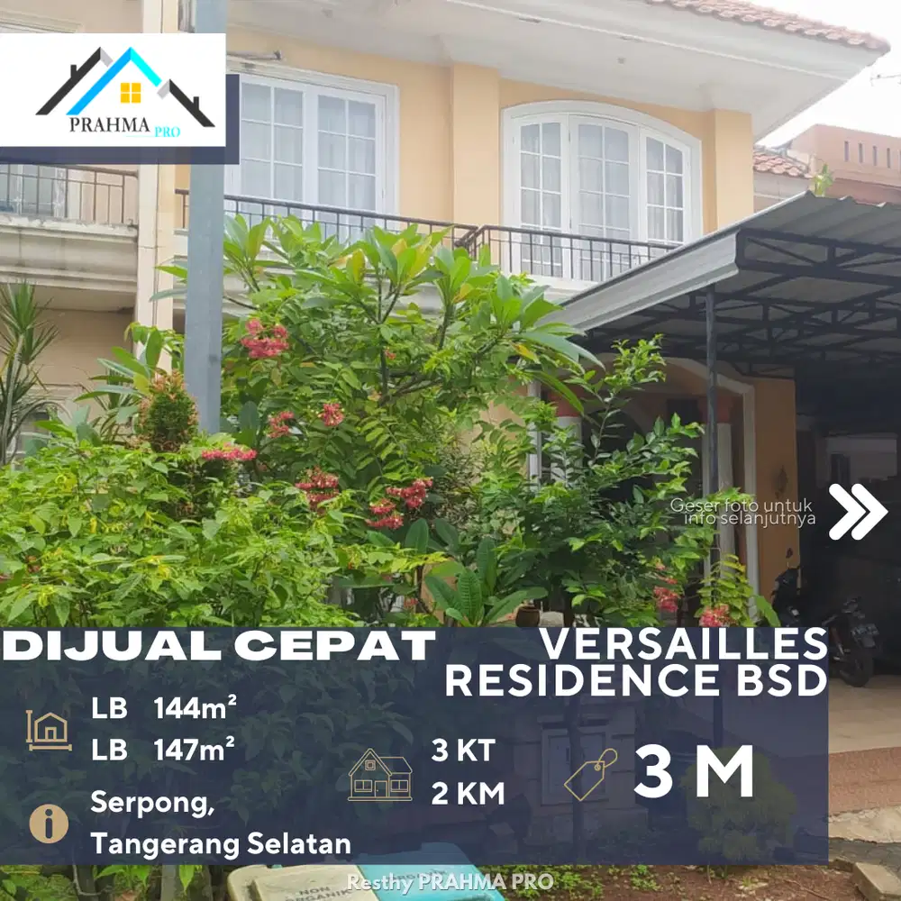 Dijual Rumah Bagus Dalam Komplek Perumahan Versailles Residence BSD