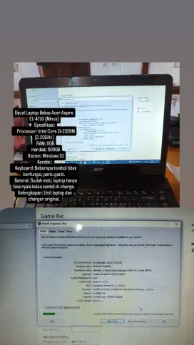 Laptop bekas  acer