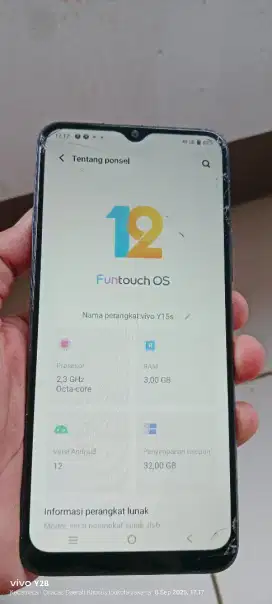 Vivo. Y15s.  3/32. Mnus retak norml smua