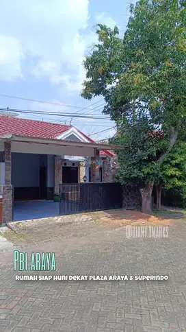 Jual Murah Rumah dekat Superindo & RS Persada di PBI Araya Malang