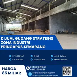 Dijual Gudang Super Strategis Industri Pringapus,Semarang Luas 5,8 Ha