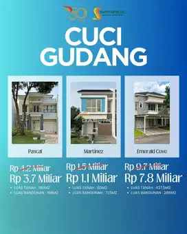 Rumah martinez symphonia gading serpong 2 lantai hanya 1 m