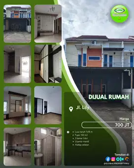 Dijual Rumah 2 Lantai Daerah Lily Siap Huni!