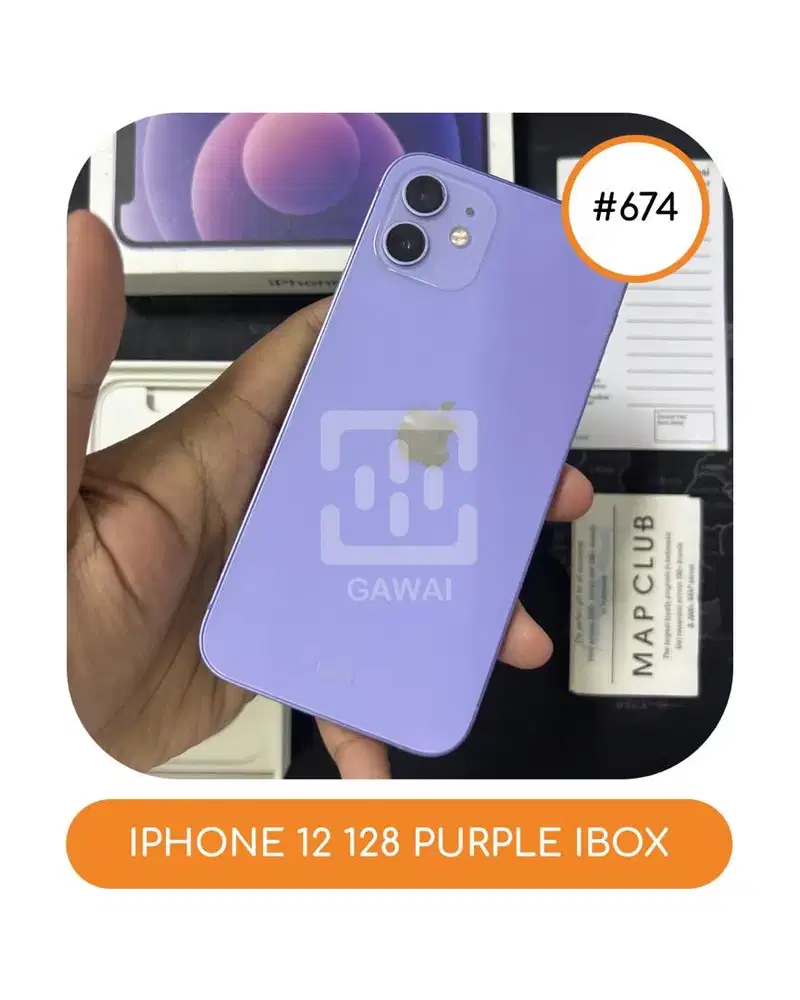 #674 Iphone 12 Purple 128 Ibox BH 74%