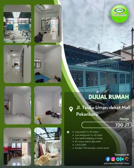 Dijual Rumah Cantik di Tengah Kota Pekanbaru Dekat Mall!