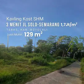 Kavling SHM di Boyolali - Cuma 3 Menit dari Jalan Solo-Semarang