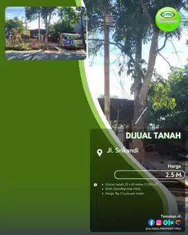 Dijual Tanah Jalan Srikandi Siap Bangun Lokasi Sangat Strategis!