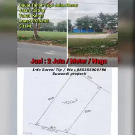 Dijual tanah tepi jalan besar jln.satria