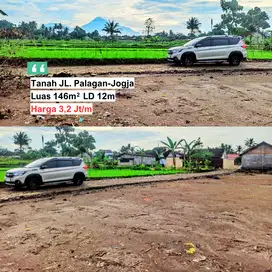Dekat Hotel Hyatt Jalan Palagan Sleman, Tanah Pinggir Sawah