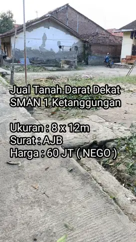 Tanah Darat Dekat SMAN 1 Ketanggungan