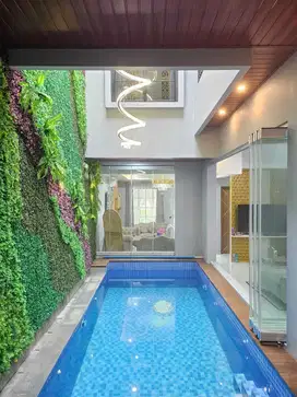 RUMAH FULL FURNISHED DAN PRIVATE POOL DI HARAPAN INDAH BEKASI