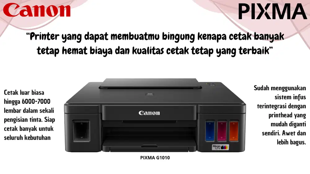 Printer Mesin Cetak Canon PIXMA G1010 Cetak Print