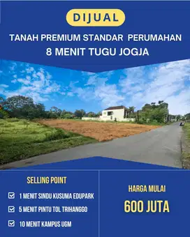 Tanah Strategis Tepi Jalan Dalam Ringroad Jogja, Dekat Pusat Kota