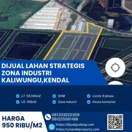 Jual Cepat Tanah Zona Merah Industri 53.140 m² di Kaliwungu Kendal