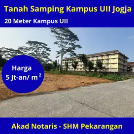 Tanah Jogja Samping Kampus UII, Cocok untuk Kost dan Usaha