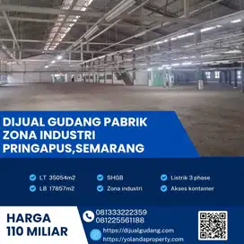 Dijual Cepat Gudang Strategis Industri Pringapus,Semarang Luas 3,5 Ha
