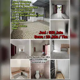 Dijual/disewakan rumah siap huni jln.karya makmur