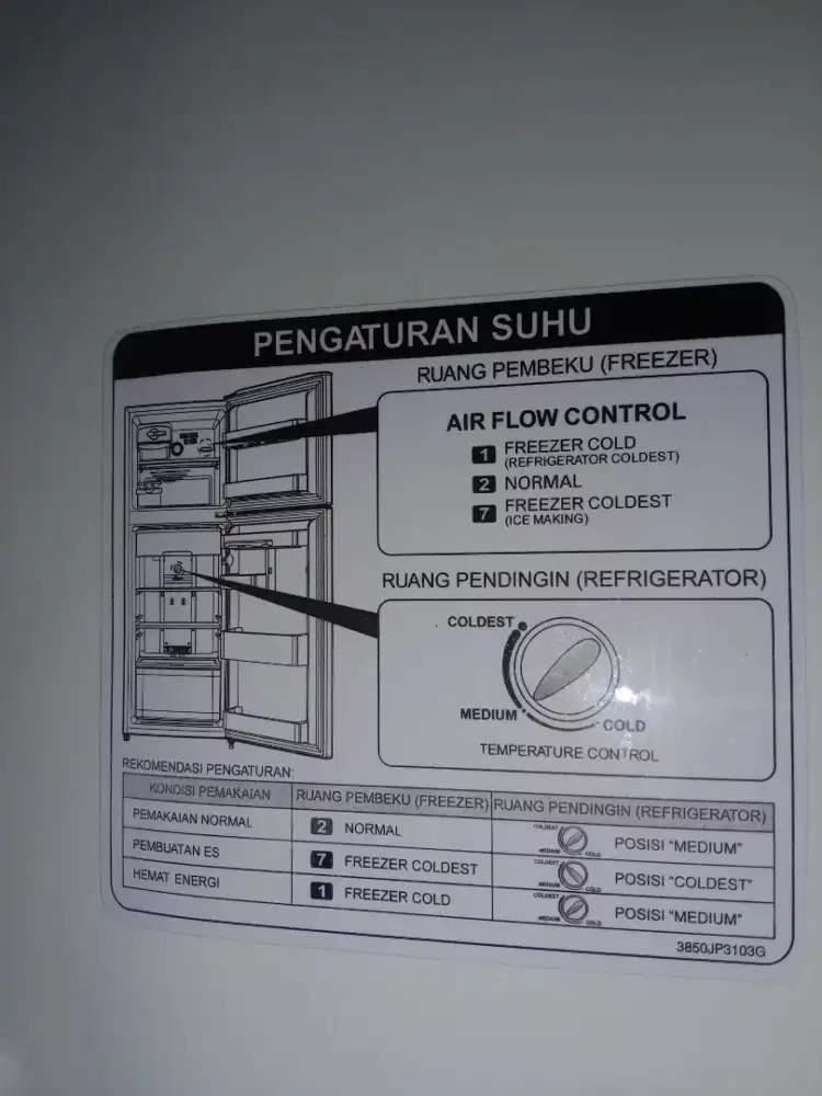 Dijual kulkas 2pintu merk LG