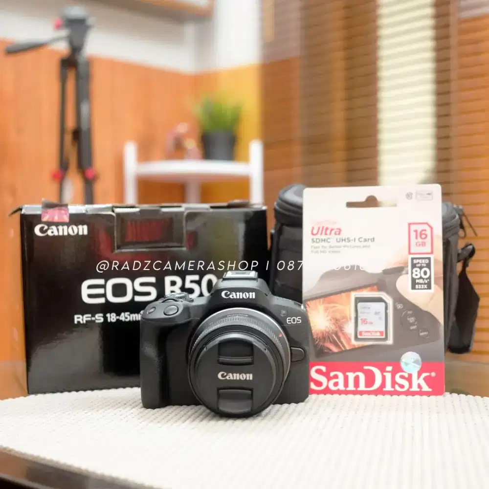 Canon EOS R50 Black Kit 18-45mm STM Istimewa Grs Resmi DS Jan 2026