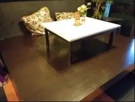 Tempat Duduk Lesehan Kayu + Meja Lesehan