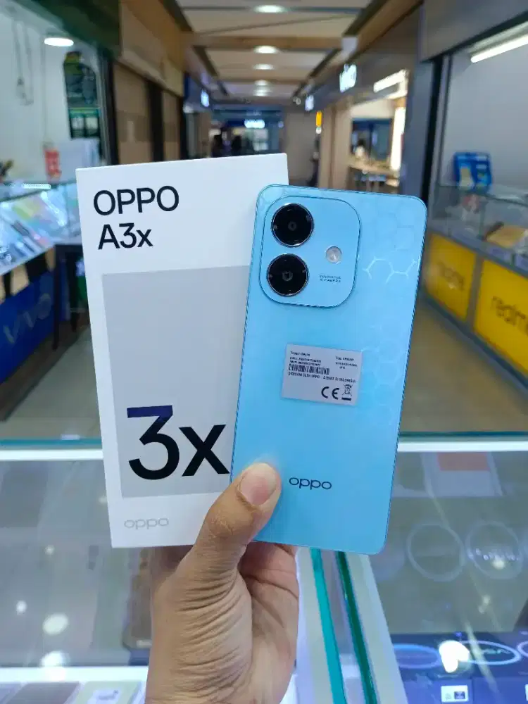 Oppo A3x 4/64 Blue Super Duper Like New 100% Garansi Resmi Oppo 1Th