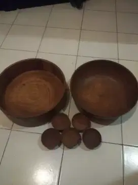 Tempat sayur dan sambal dari kayu