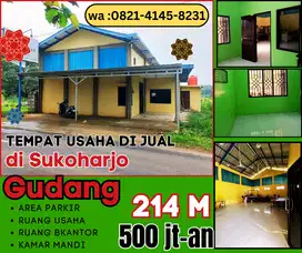 DIJUAL CEPAT BANGUNAN GUDANG UNTUK RUANG USAHA DI SUKOHARJO